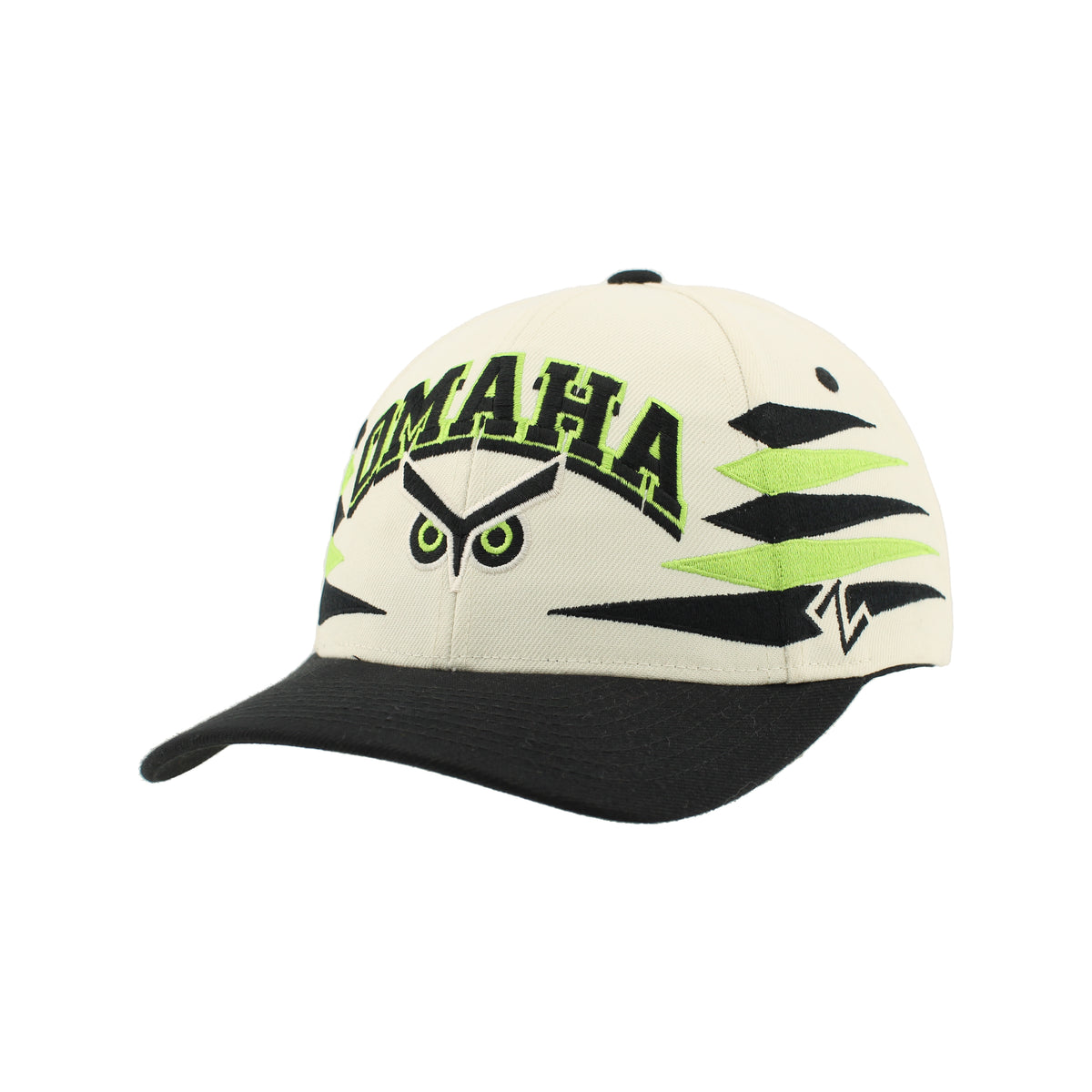 Zephyr Ivory/Black Competitor Arch Diamond Cap – Union Omaha