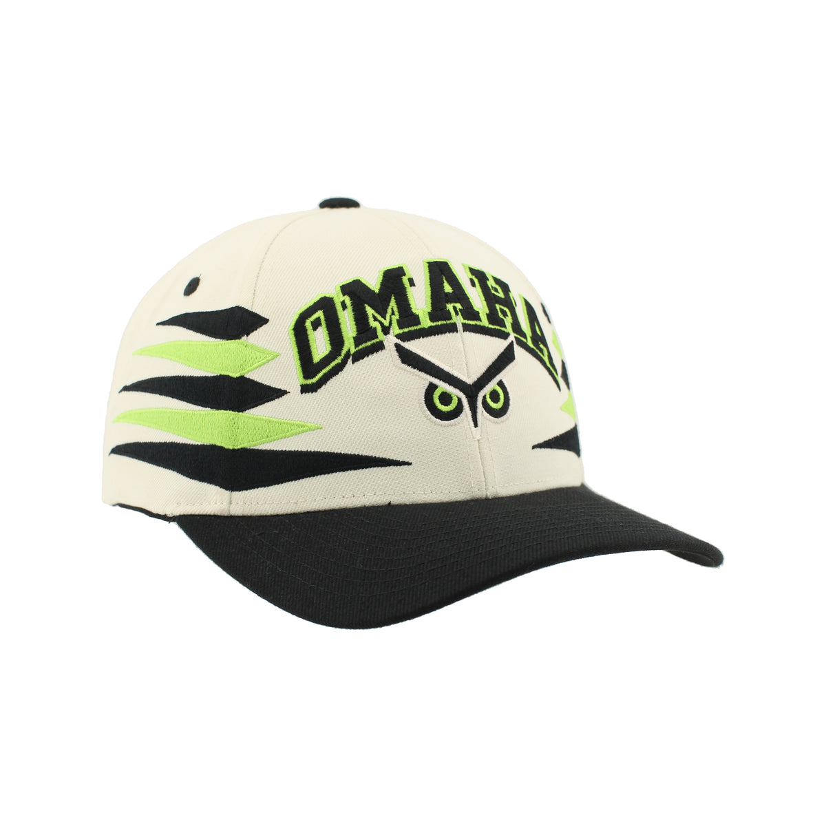 Zephyr Ivory/Black Competitor Arch Diamond Cap – Union Omaha
