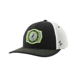 Union Omaha Zephyr Black/White Flux Buckle Woven Patch Cap