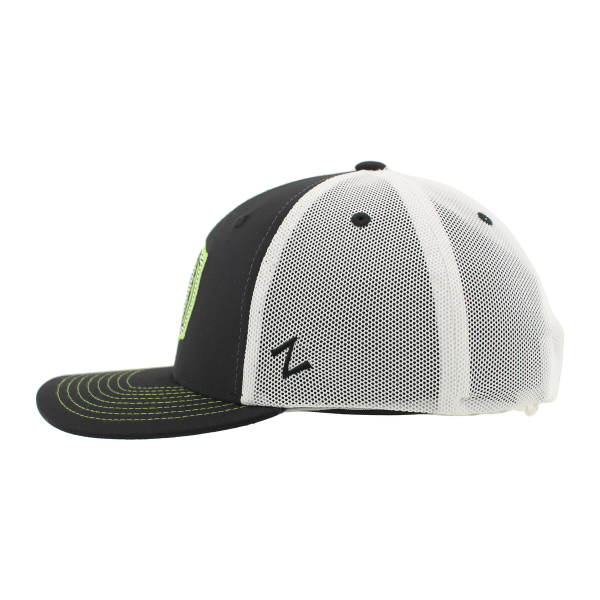 Union Omaha Zephyr Black/White Flux Buckle Woven Patch Cap