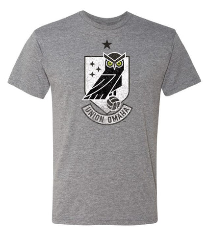 Union Omaha Men's 108 Stitches Grey Vintage Crest Tee