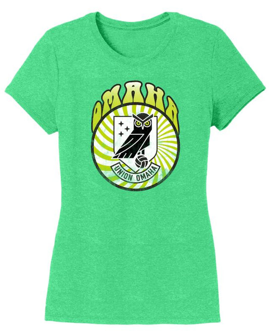 Union Omaha Women's 108 Stitches Green Hippie Tee
