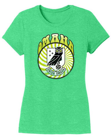 Union Omaha Women's 108 Stitches Green Hippie Tee