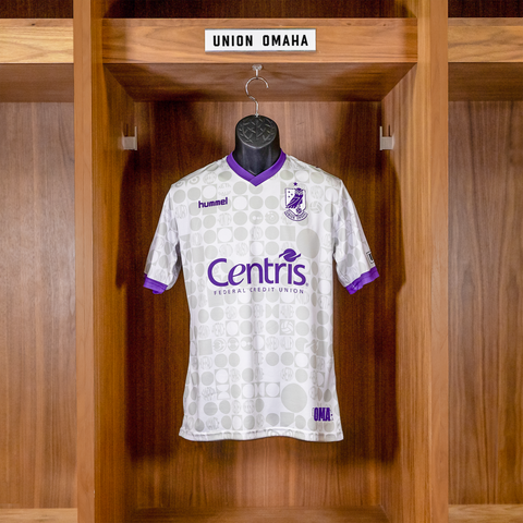 Union Omaha 2024 Official Match Jersey - White/Purple Crop Circles - Youth