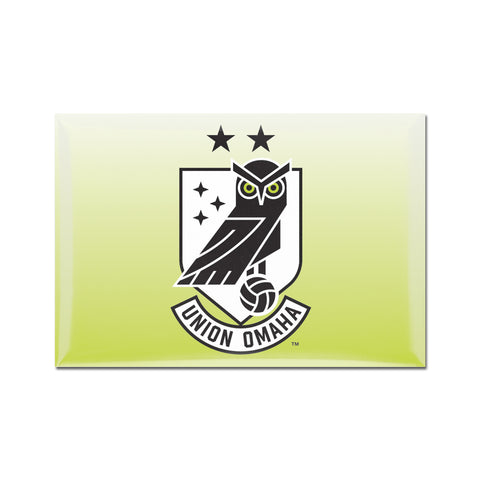 Union Omaha Wincraft 2"x3" White/Green Fridge Magnet