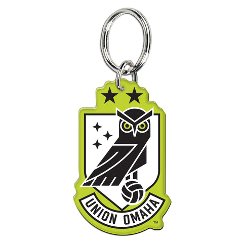 Union Omaha Wincraft 2 Star Crest Green Acrylic Key Ring