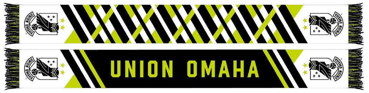 Union Omaha Ruffneck Scarves Ultra Soft White Argyle Scarf