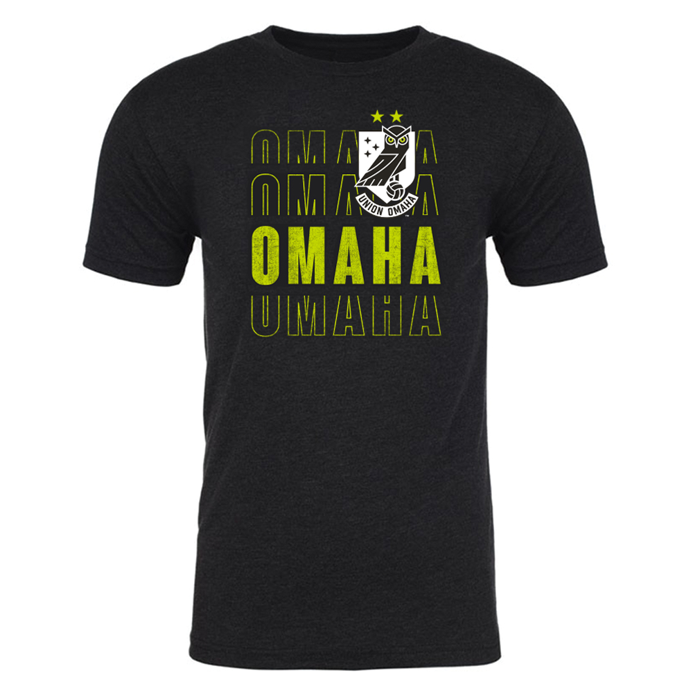 Union Omaha 108 Stitches Men's Echo Black Tee