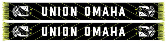 Union Omaha Ruffneck Scarves Ultra Soft Lines Black Scarf