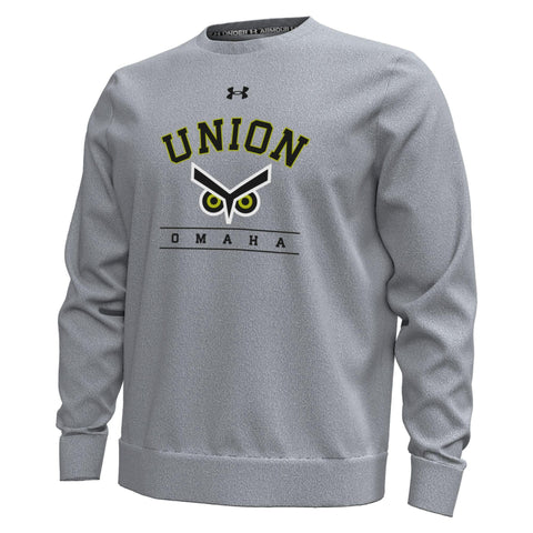 Union Omaha Men's Under Armour Unstoppable Gray Fleece Crewneck