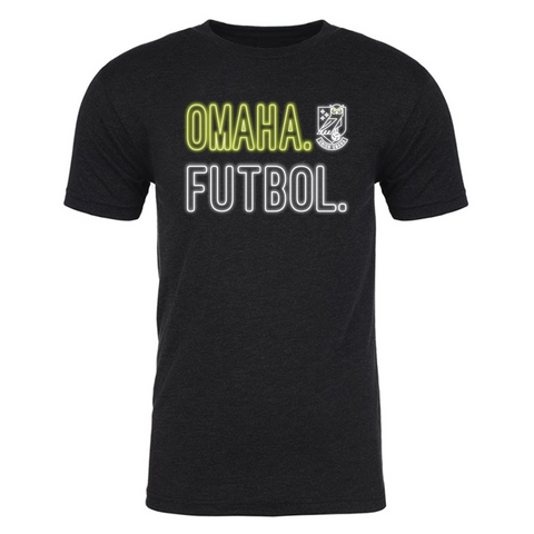 Union Omaha Men's 108 Stitches Black Omaha Futbol Neon Tee