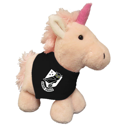 Union Omaha Mascot Factory Short Stacks 6" Pink Unicorn Plush
