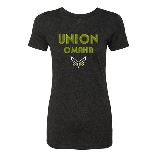 Women's 108 Stitches Spiral Black Tee