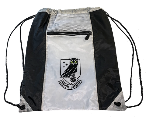 Union Omaha Black/White Crest Drawstring Bag