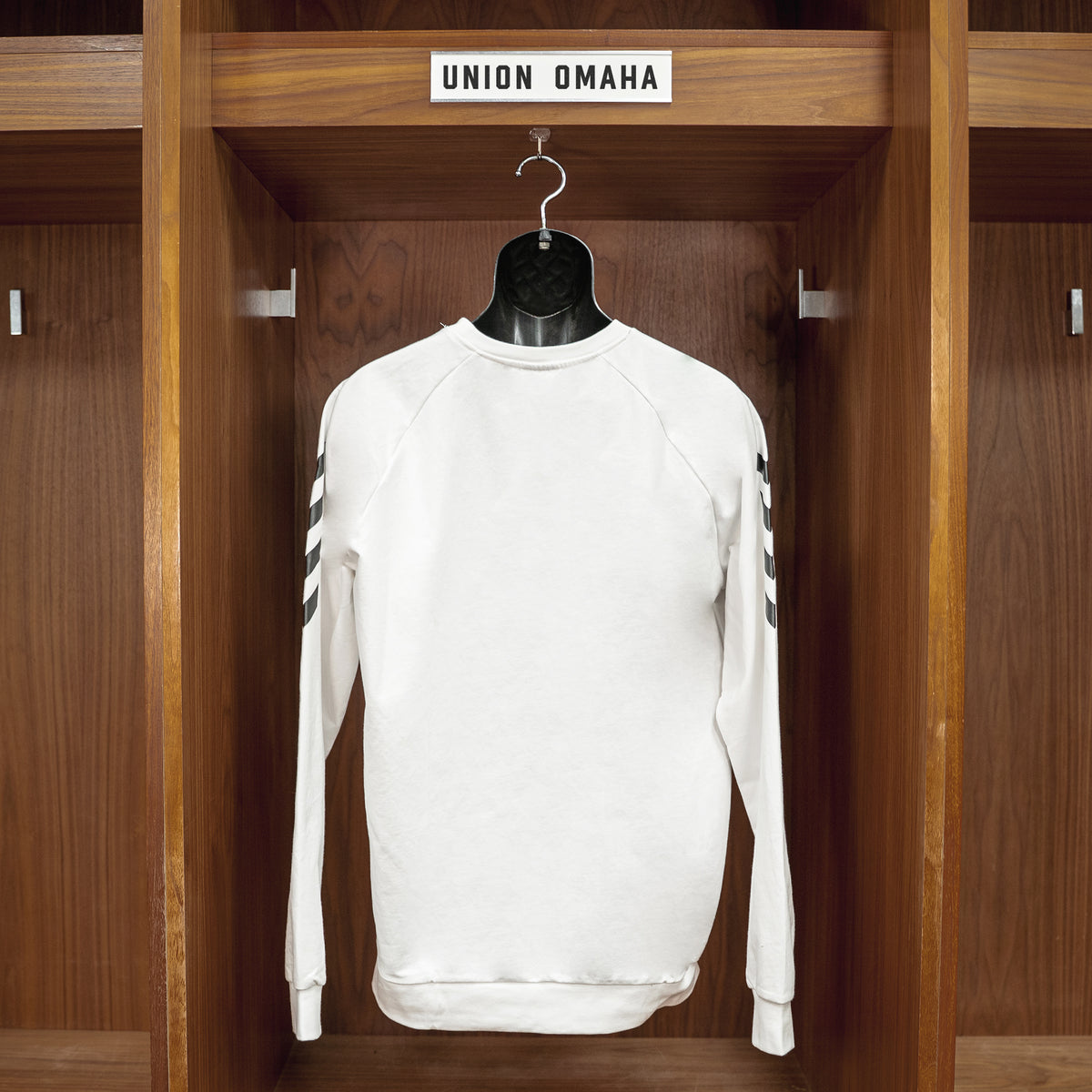 Women's Hummel White Wordmark Cotton Crew Sweatshirt