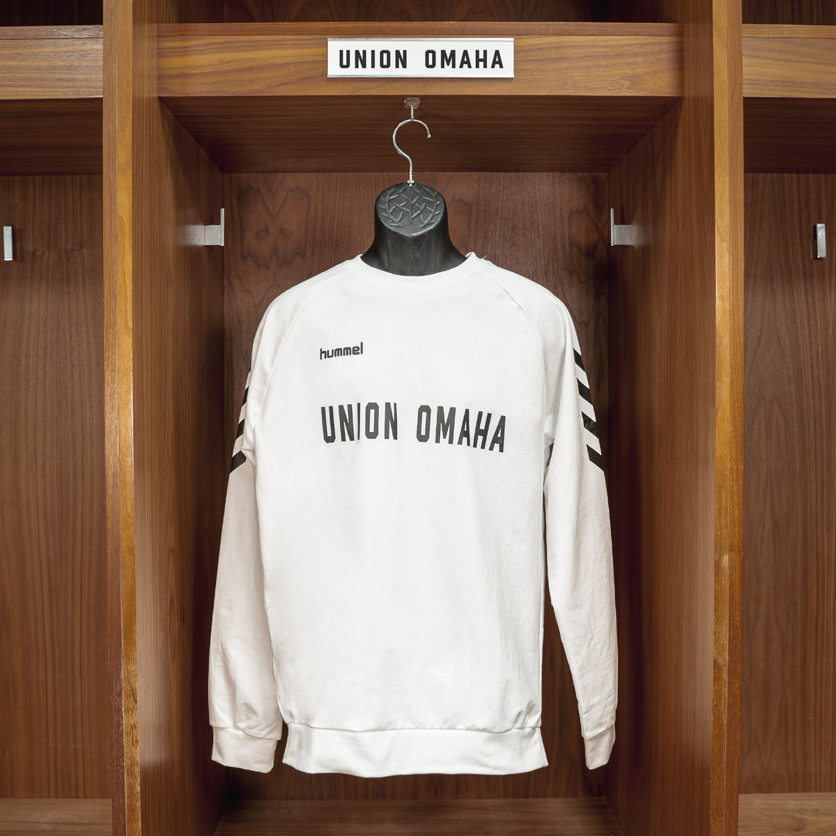Women's Hummel White Wordmark Cotton Crew Sweatshirt