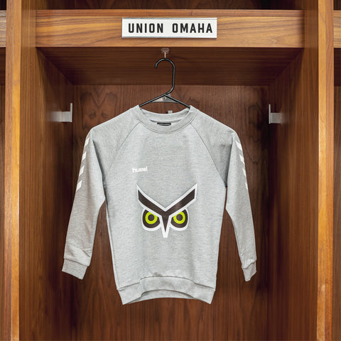 Union Omaha Youth Hummel Grey Eyes Leisure Cotton Crew Sweatshirt